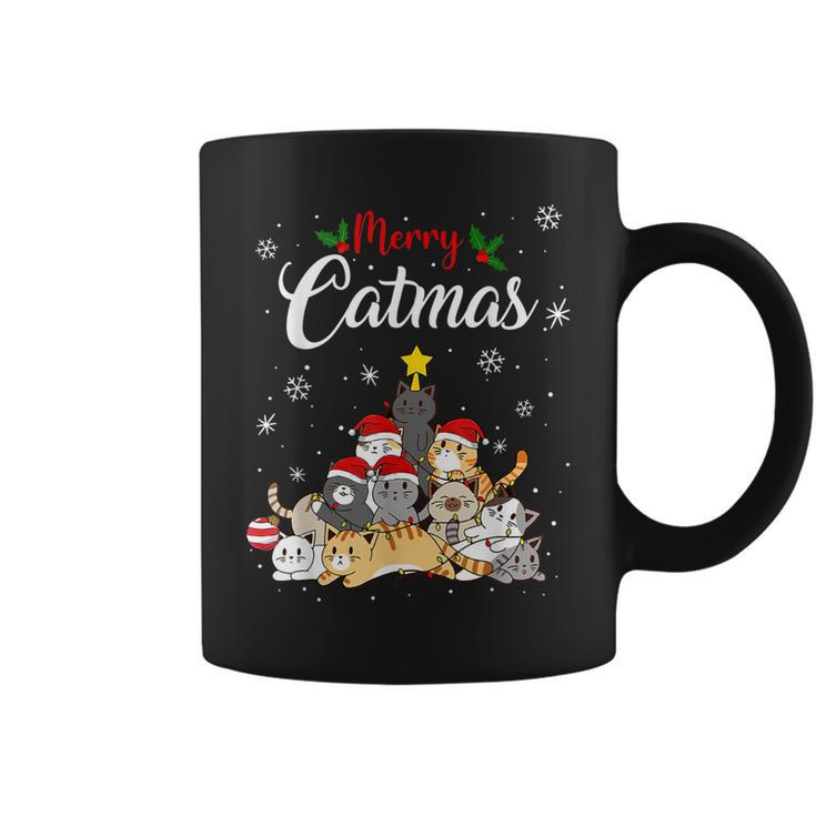Merry Catmas Funny Cat Mom Cat Dad Christmas Cat Coffee Mug