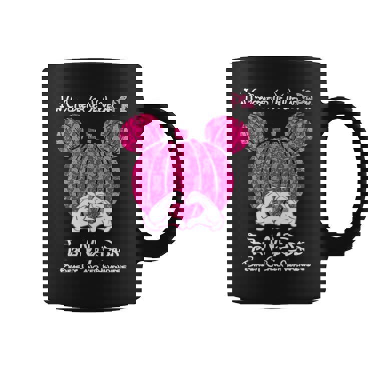 Mickey Mouse Pumpkin In October We Wear Pink For My Dad Breast Cancer Awareness Coffee Mug