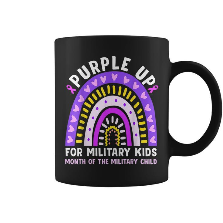 Military Kids For Military Childs Month Lepard Rainbow  Coffee Mug