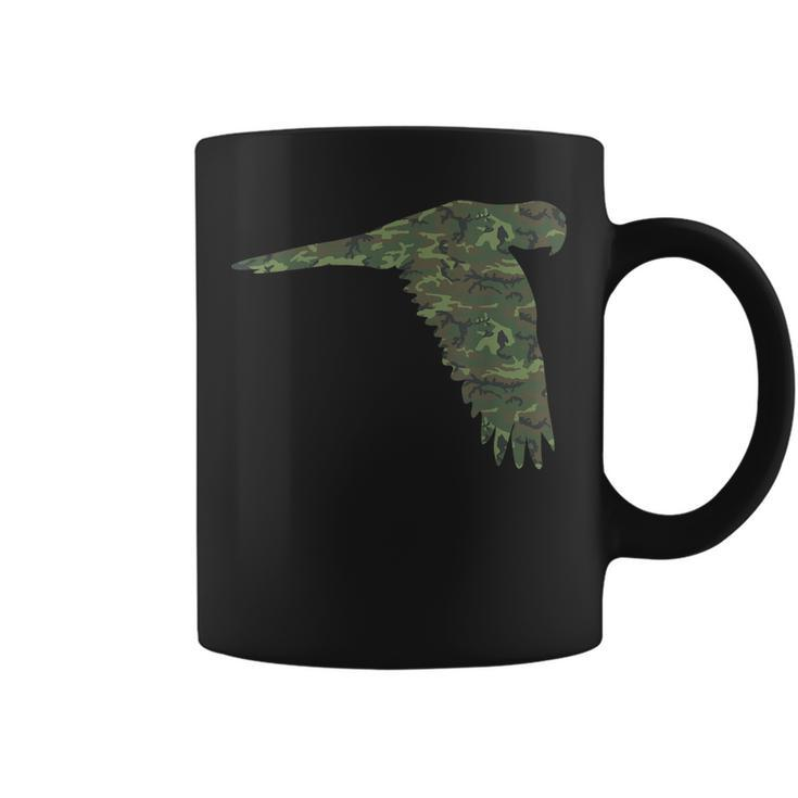 Military Macaw Camo Print Us Parrot Bird Veteran Men Gift  Coffee Mug