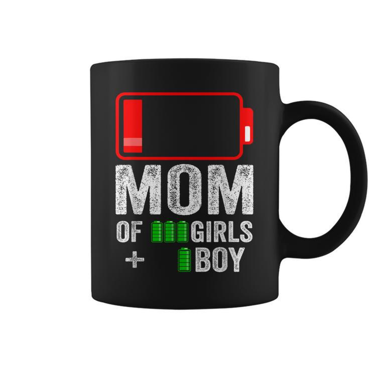 Mom Of 1 Boy 3 Girl Gift From Kid Mothers Day Birthday Women  Coffee Mug