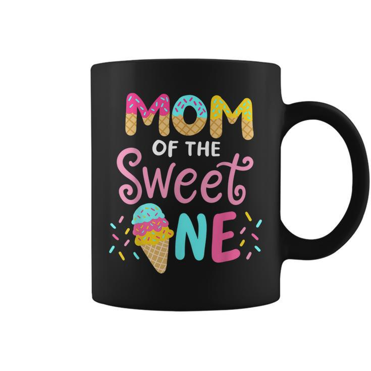 Mom Of Sweet One Birthday Matching Family Ice Cream  Coffee Mug