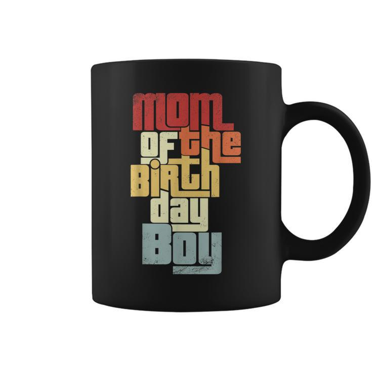 Mom Of The Birthday Boy Family Matching Party Vintage Cool  Coffee Mug