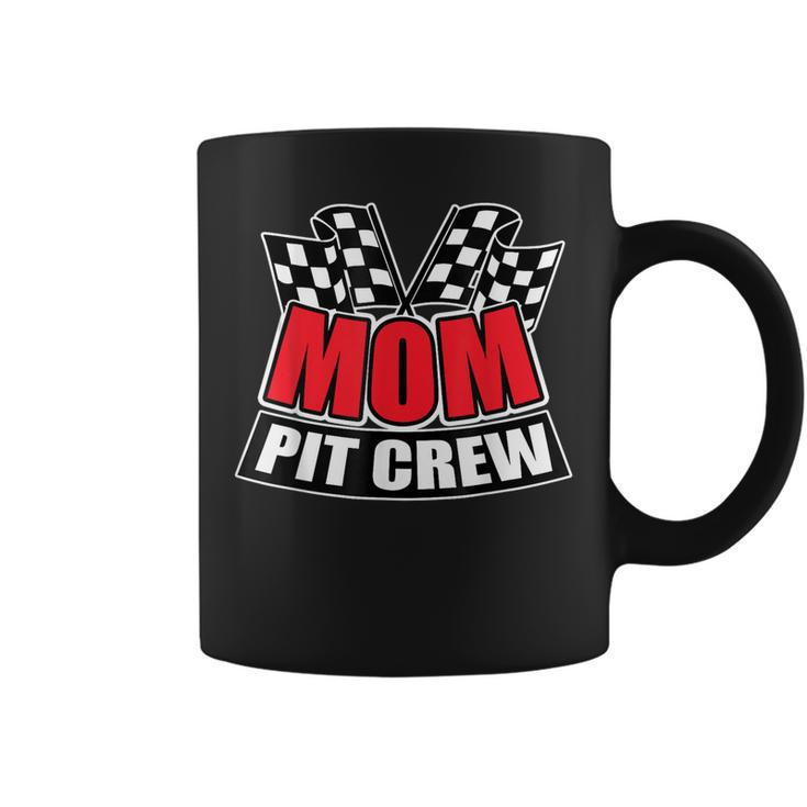 Mom Pit Crew Gift Funny Hosting Car Race Birthday Party  Coffee Mug