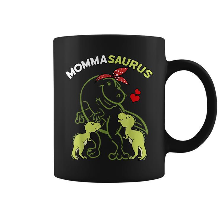 Mommasaurus Momma 2 Kids Dinosaur Mommy Mothers Day  Coffee Mug