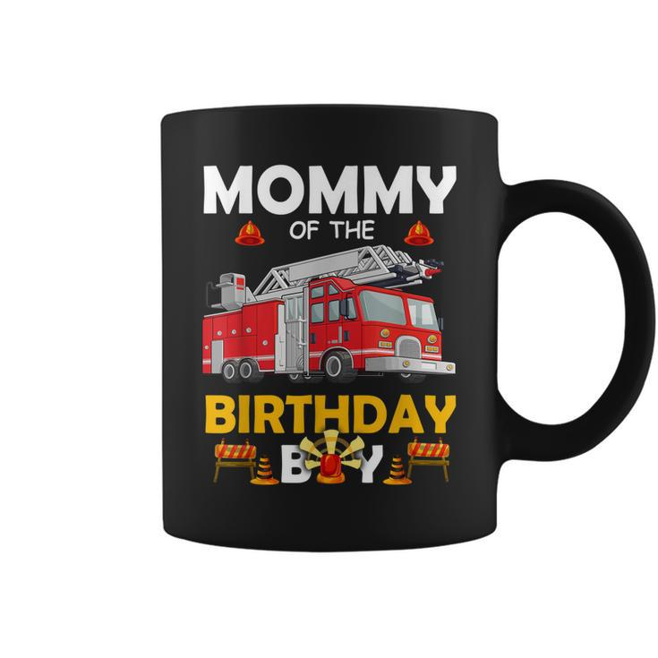 Mommy Of The Birthday Boy Fire Truck Firefighter Party Mom  Coffee Mug