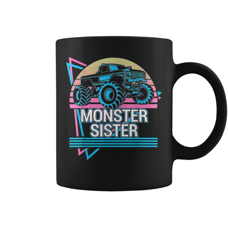 Monster Truck Sister  Retro Vintage Monster Truck  Coffee Mug