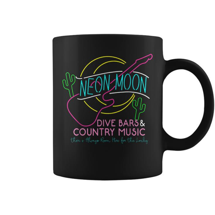 Moon Western Cactus Dive Bars & Country Music 80S 90S  Coffee Mug