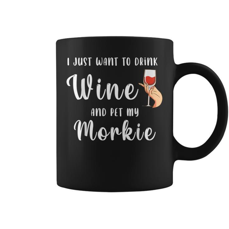 Morkie Owners Perfect Gift For Maltese Dog Mom Wine Lovers  Coffee Mug
