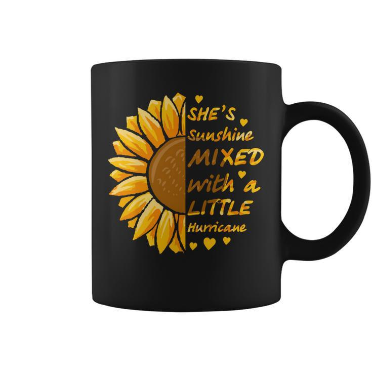 Mother Grandma Shes Sunshine Mixed With A Little Hurricane Sunflower Funny Mom Grandmother Coffee Mug
