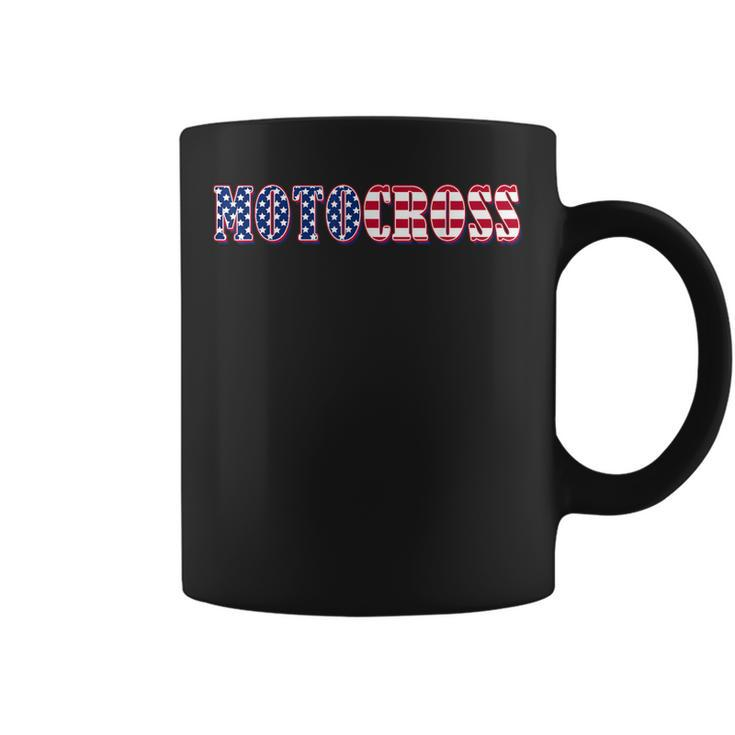 Motocross American Flag - Motocross  Coffee Mug