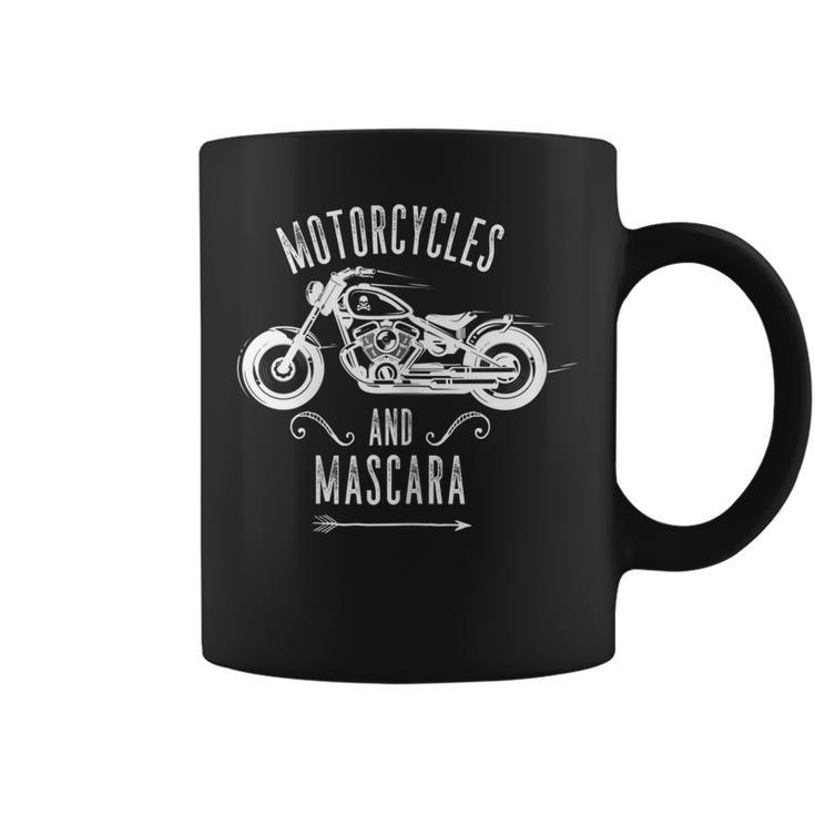 Motorcycles And Mascara Motorcycle Gift For Womens Coffee Mug