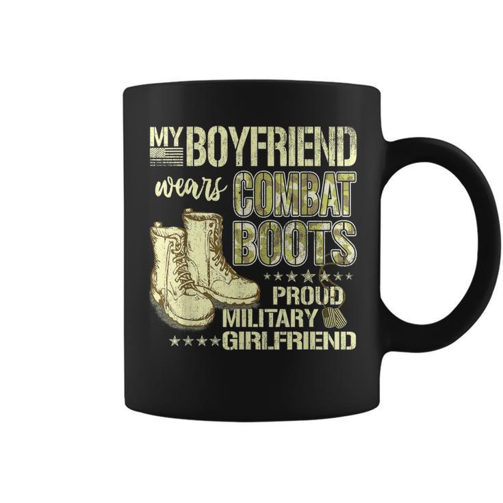 My Boyfriend Wears Combat Boots Proud Military Girlfriend Coffee Mug
