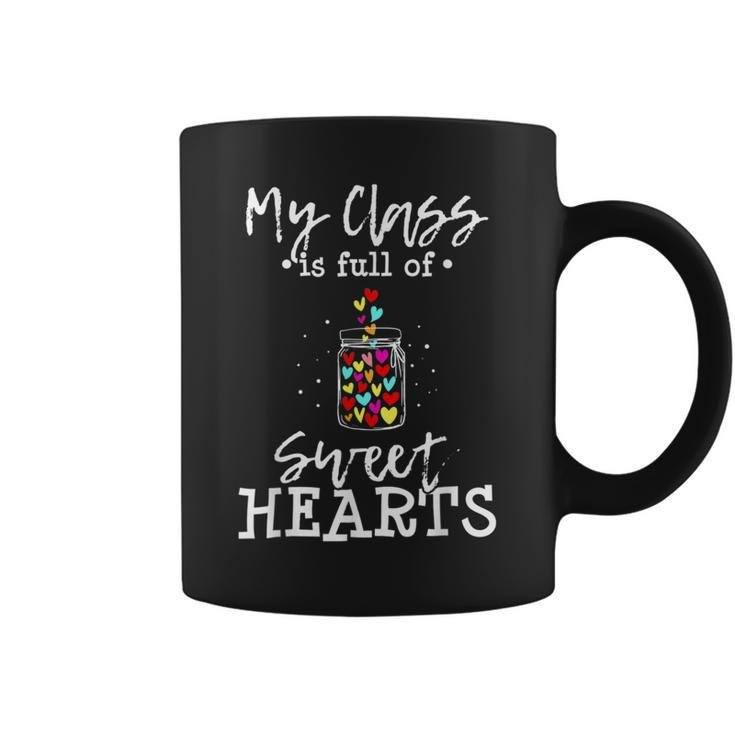 My Class Is Full Of Sweethearts Rainbow Teacher Valentine  V8 Coffee Mug
