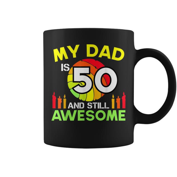 My Dad Is 50 And Still Awesome Vintage 50Th Birthday Father  Coffee Mug