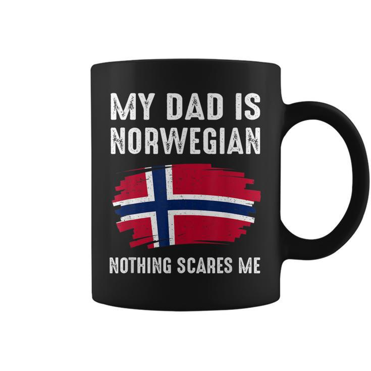 My Dad Is Norwegian Norway Pride Flag Heritage Roots Coffee Mug