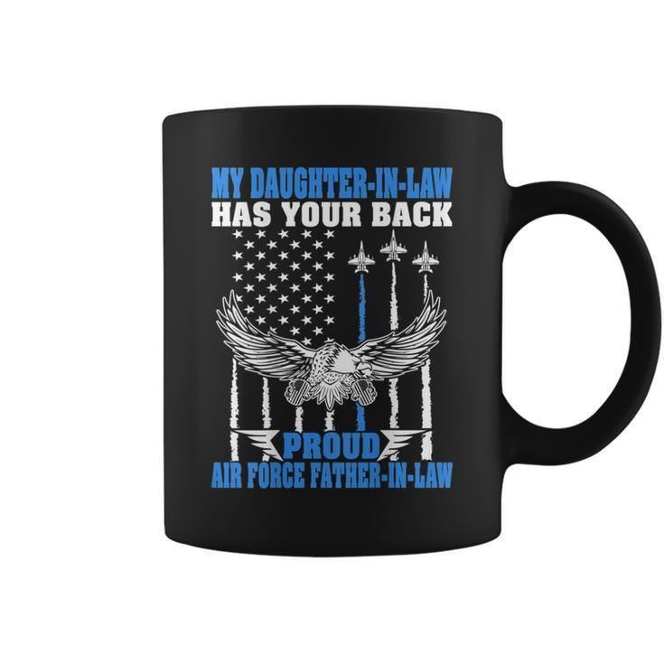 My Daughterinlaw Has Your Back Air Force Fatherinlaw Gift For Mens Coffee Mug