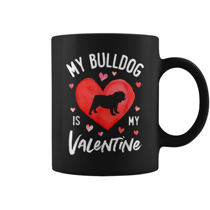 My English Bulldog Is My Valentine Valentines Day Men Dog  Coffee Mug