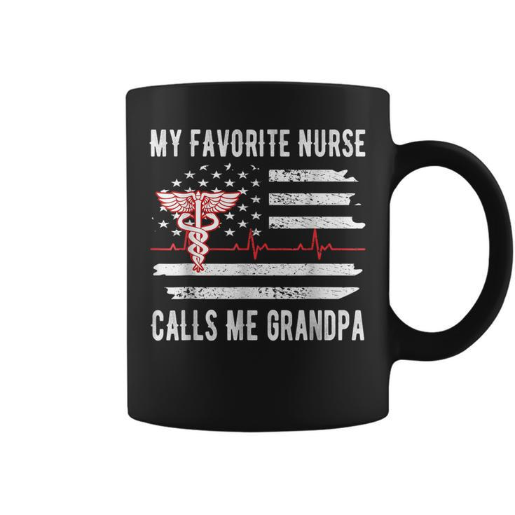 My Favorite Nurse Calls Me Grandpa Nurse Granddad  Gift For Mens Coffee Mug