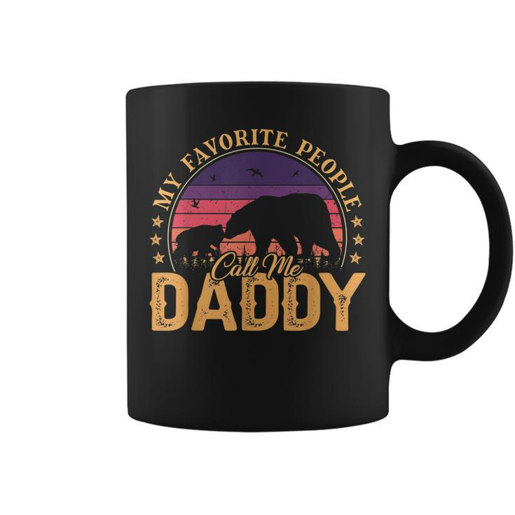 My Favorite People Call Me Daddy Men Retro Bear Dad Papa Coffee Mug