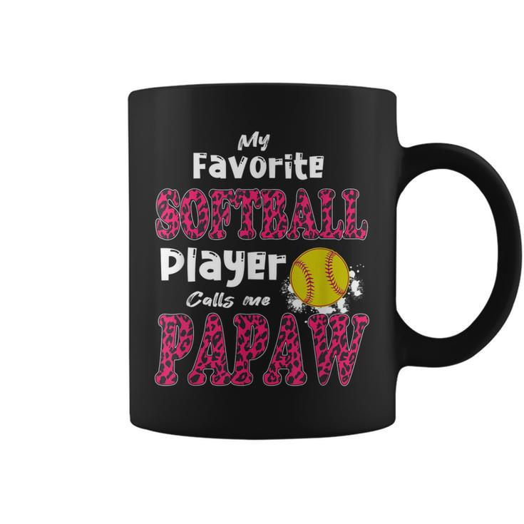 My Favorite Softball Player Calls Me Papaw Fathers Day  Coffee Mug