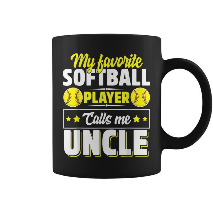 My Favorite Softball Player Calls Me Uncle Cute Coffee Mug
