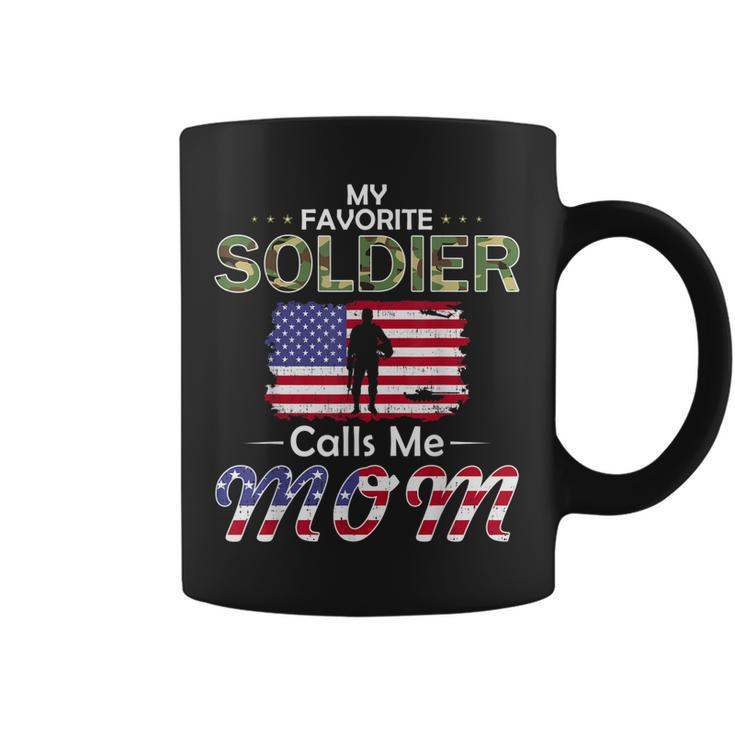 My Favorite Soldier Calls Me Momproud Army Mom Gift   Coffee Mug