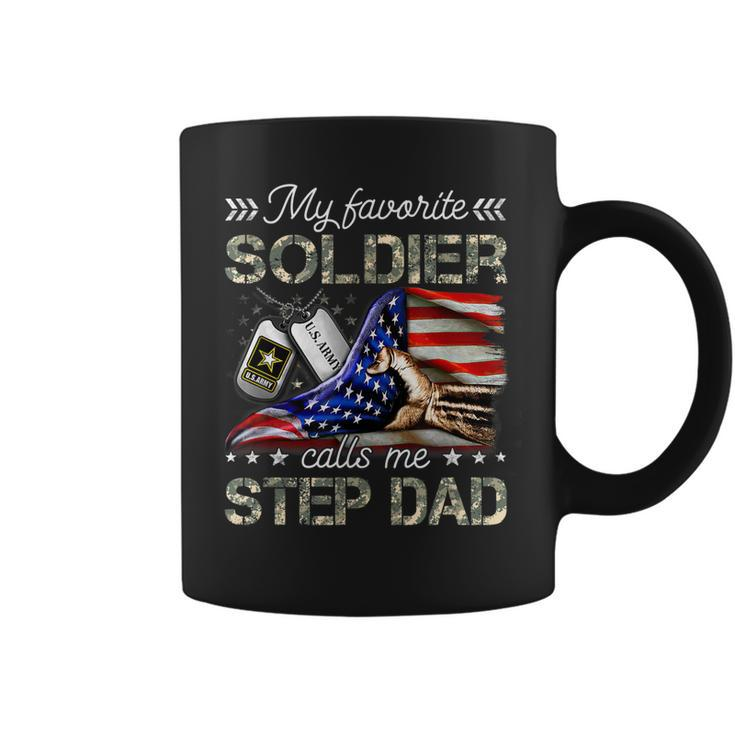 My Favorite Soldier Calls Me Step Dad Army Graduation Coffee Mug