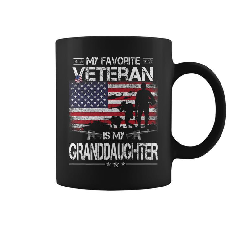 My Favorite Veteran Is My Granddaughter - Flag Veterans Day   Coffee Mug