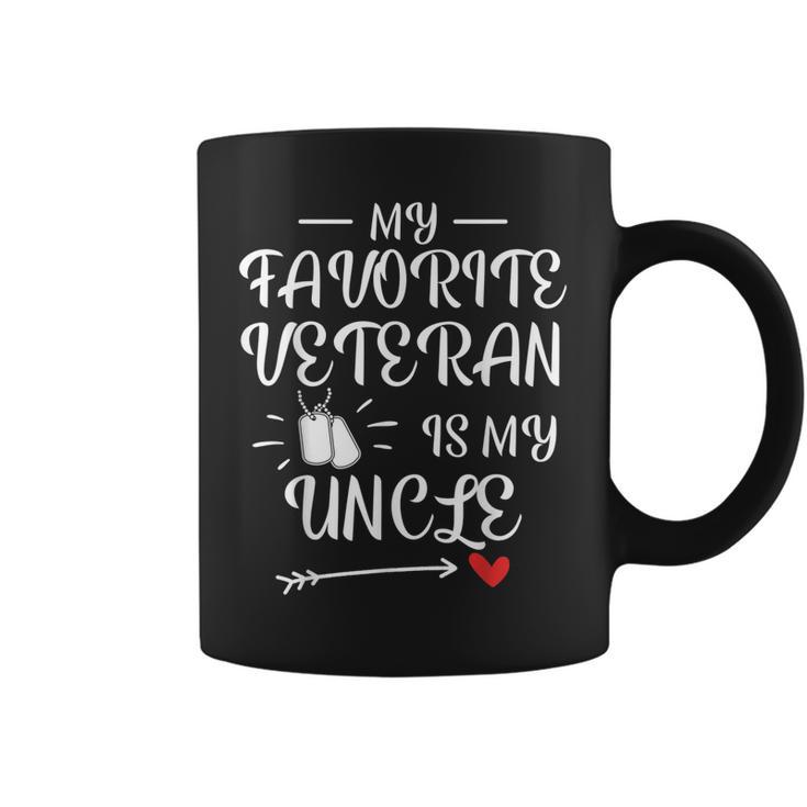 My Favorite Veteran Is My Uncle Proud Army Family Matching Coffee Mug