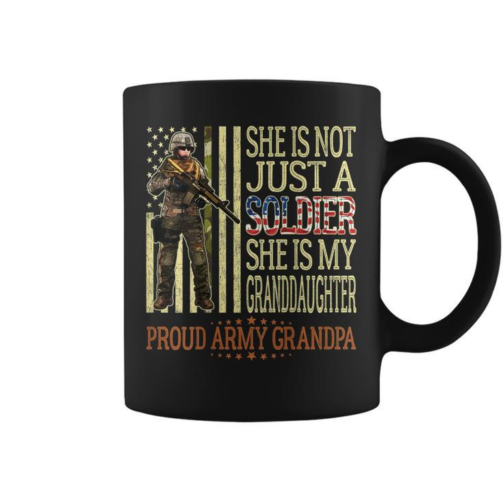 My Granddaughter Is A Soldier Hero Proud Army Grandpa Gift Gift For Mens Coffee Mug