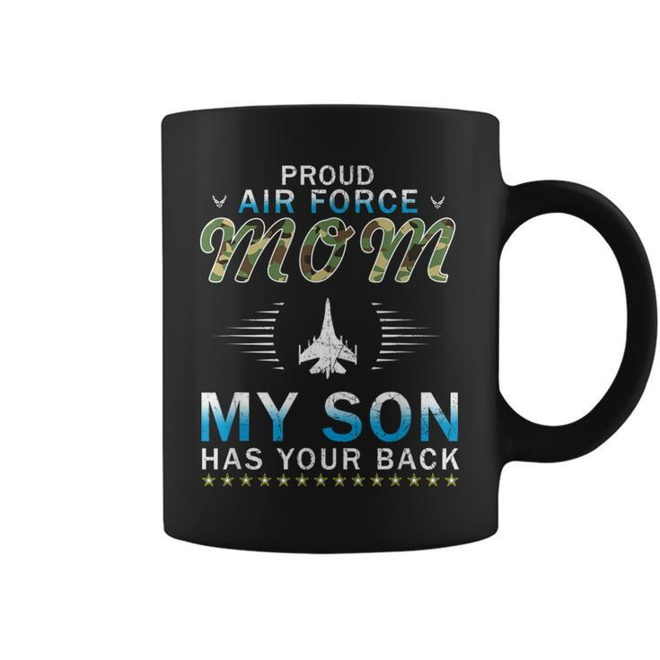 My Son Has Your Back Proud Air Force Mom Camouflage Army  Coffee Mug