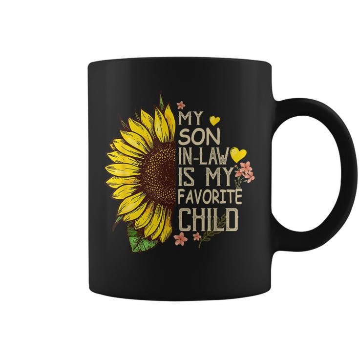 My Son In Law Is My Favorite Child Funny Sunflower Gifts  Coffee Mug