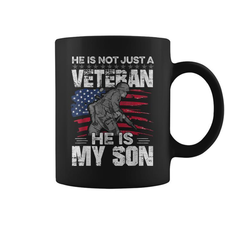 My Son Is A Veteran  Proud Veteran Dad Mom Gift Coffee Mug
