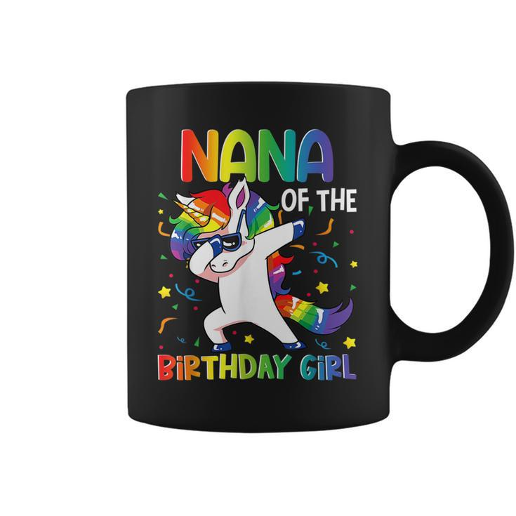 Nana Of The Birthday Party Gifts Girl Dabbing Unicorn  Coffee Mug