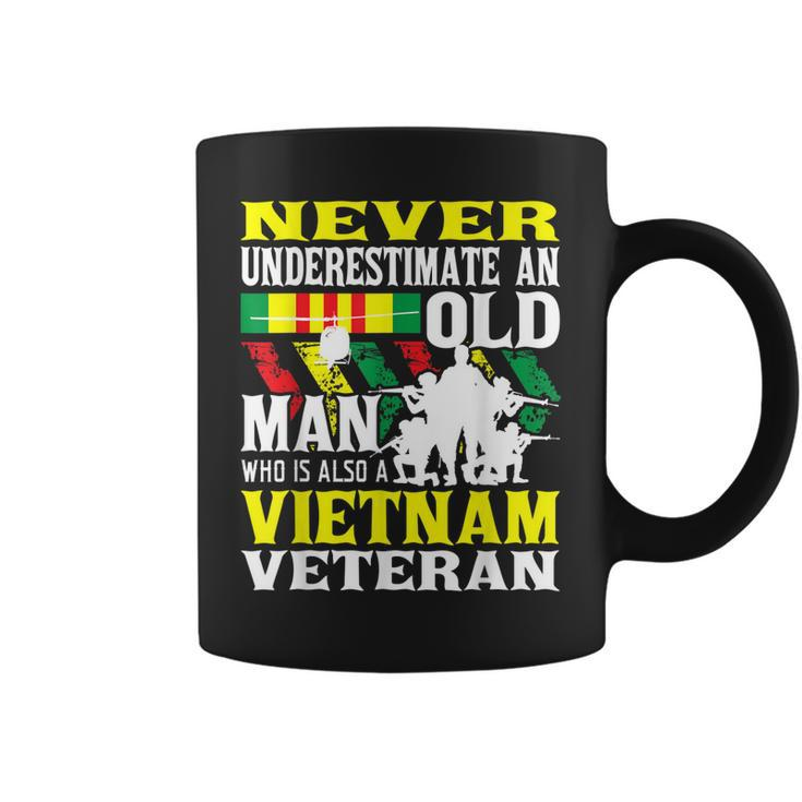 Never Underestimate An Old Man - Patriotic Vietnam Veteran  Coffee Mug