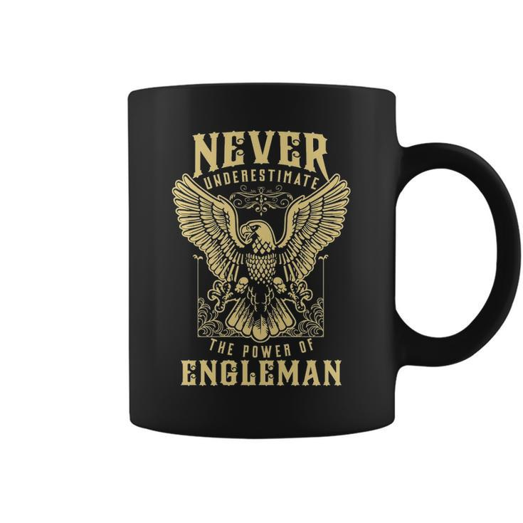 Never Underestimate The Power Of Engleman  Personalized Last Name Coffee Mug