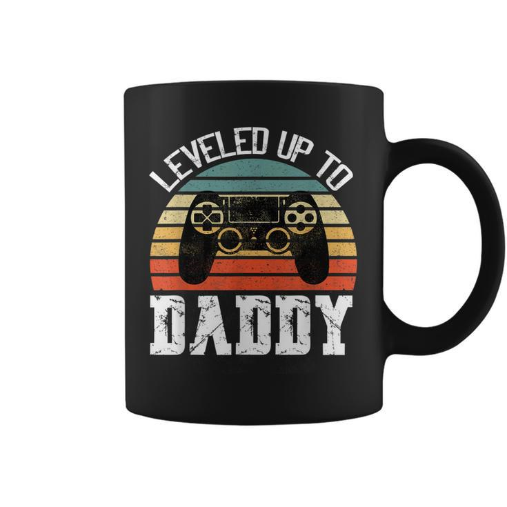 New Dad Fathers Day Leveled Up To Daddy  V2 Coffee Mug