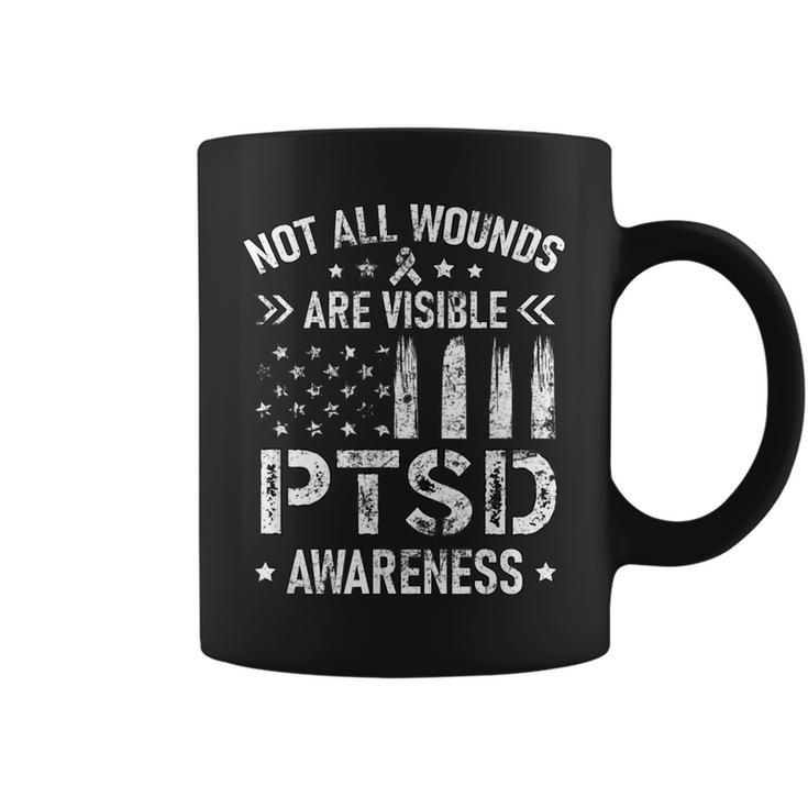 Not All Wounds Are Visible Ptsd Awareness Us Veteran Soldier  Coffee Mug