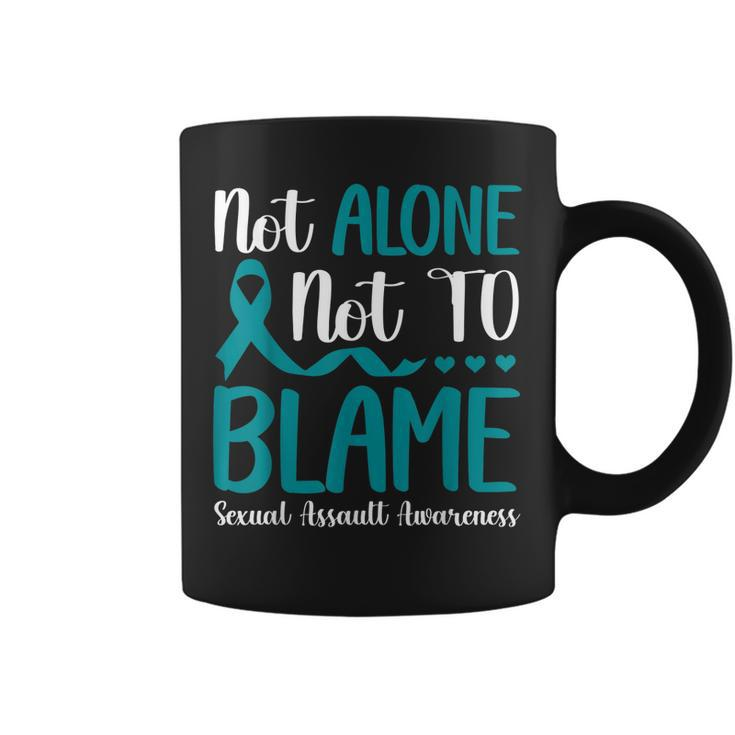 Not Alone Not To Blame Sexual Assault Awareness Teal Ribbon  Coffee Mug
