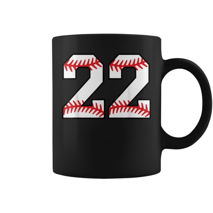 Number 22 Twenty Two Baseball Lucky Favorite Jersey Number Coffee Mug