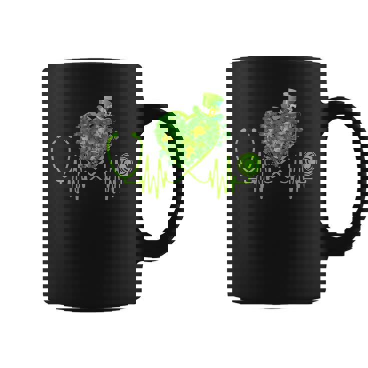 Nurse Stethoscope Irish Shamrock Shirt St Patricks Day Gift Coffee Mug
