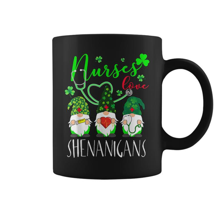 Nurses Love Shenanigans Funny Gnomes Nurse St Patricks Day  V11 Coffee Mug