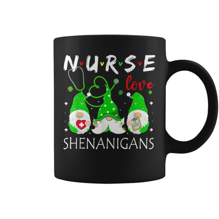 Nurses Love Shenanigans Funny Gnomes Nurse St Patricks Day  V4 Coffee Mug