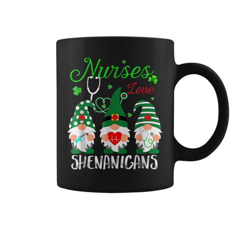 Nurses Love Shenanigans Funny Gnomes Nurse St Patricks Day  V6 Coffee Mug