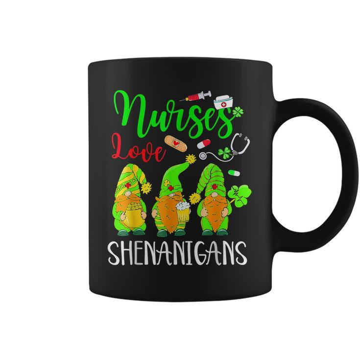 Nurses Love Shenanigans Funny Gnomes Nurse St Patricks Day  V7 Coffee Mug