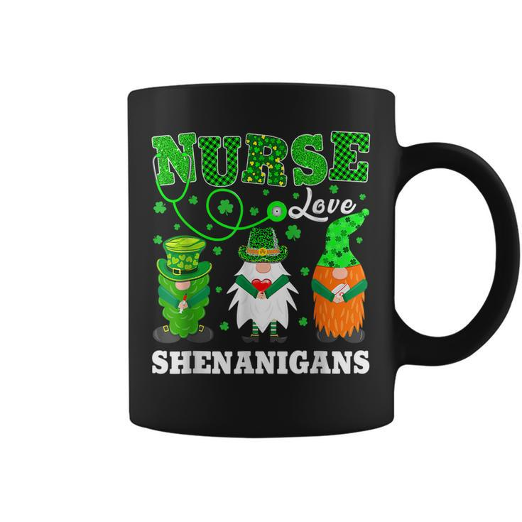 Nurses Love Shenanigans Funny Gnomes Nurse St Patricks Day  V9 Coffee Mug