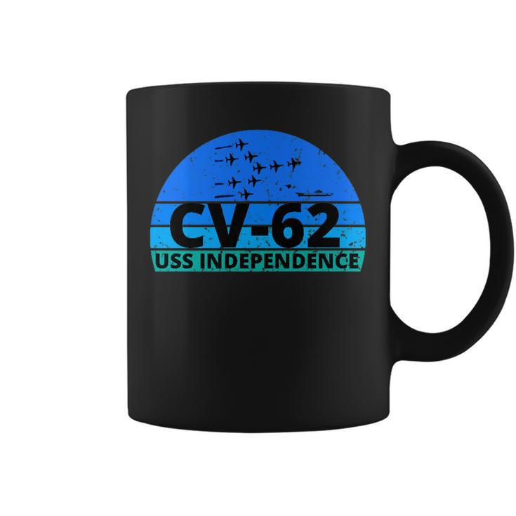 Ocean Blue Navy Aircraft Carrier Cv-62 Uss Independence   Coffee Mug