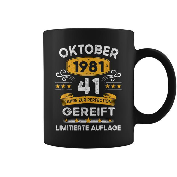 Oktober 1981 Lustige Geschenke 41 Geburtstag Tassen