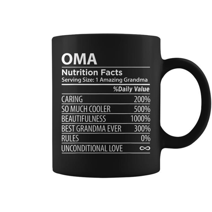 Oma Nutrition Facts | Funny Grandma Mothers Day  Coffee Mug
